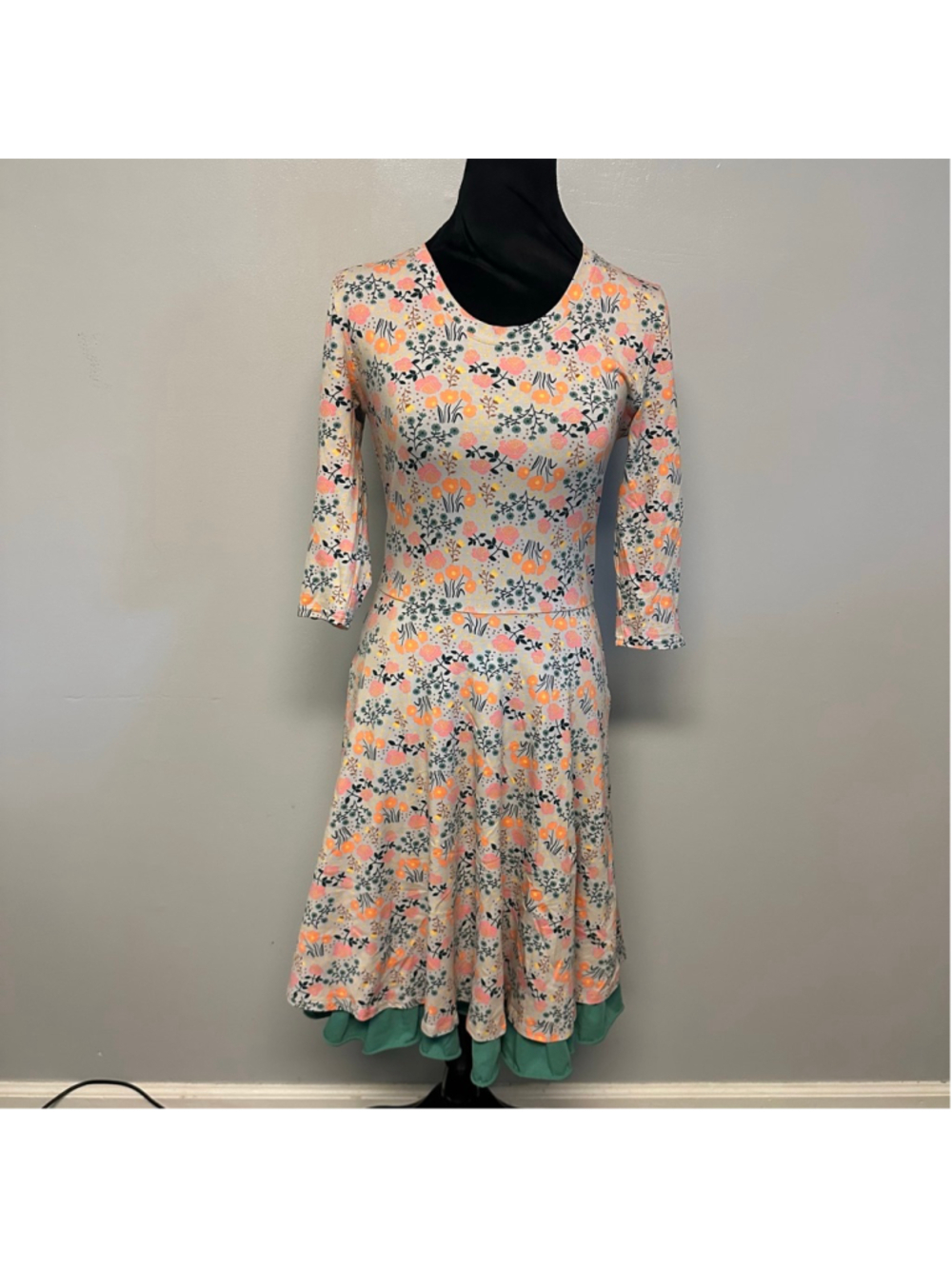 Matilda Jane Joann Gaines Long Sleeve Floral Dress Size XS Down on the farm